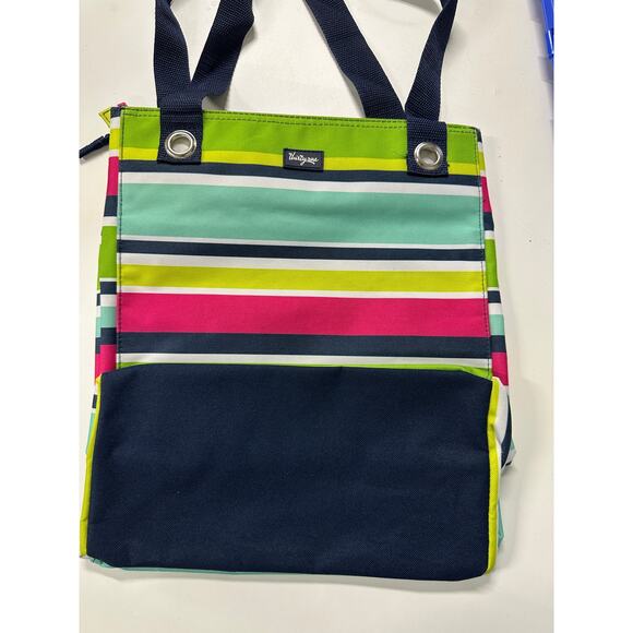 Thirty-One Tall Organizing Tote Preppy Pop Colorful Stripe - Picture 7 of 7